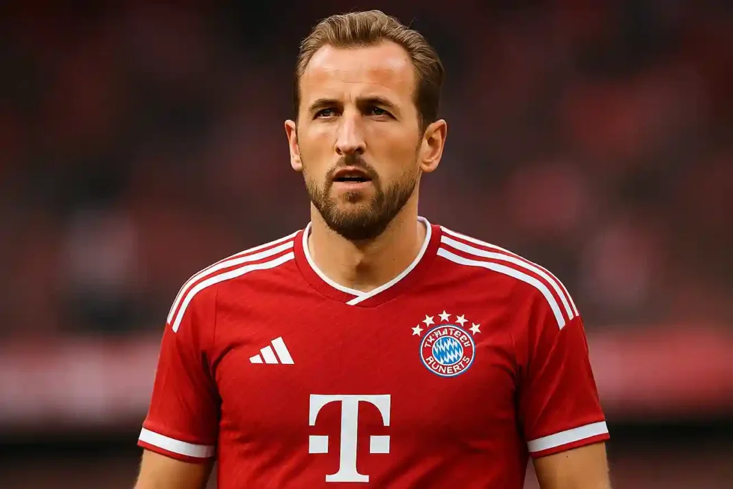 bundesliga-harry-kane-rekord Harry Kane jubelt nach seinem Hattrick für Bayern München gegen Hoffenheim in der Bundesliga.