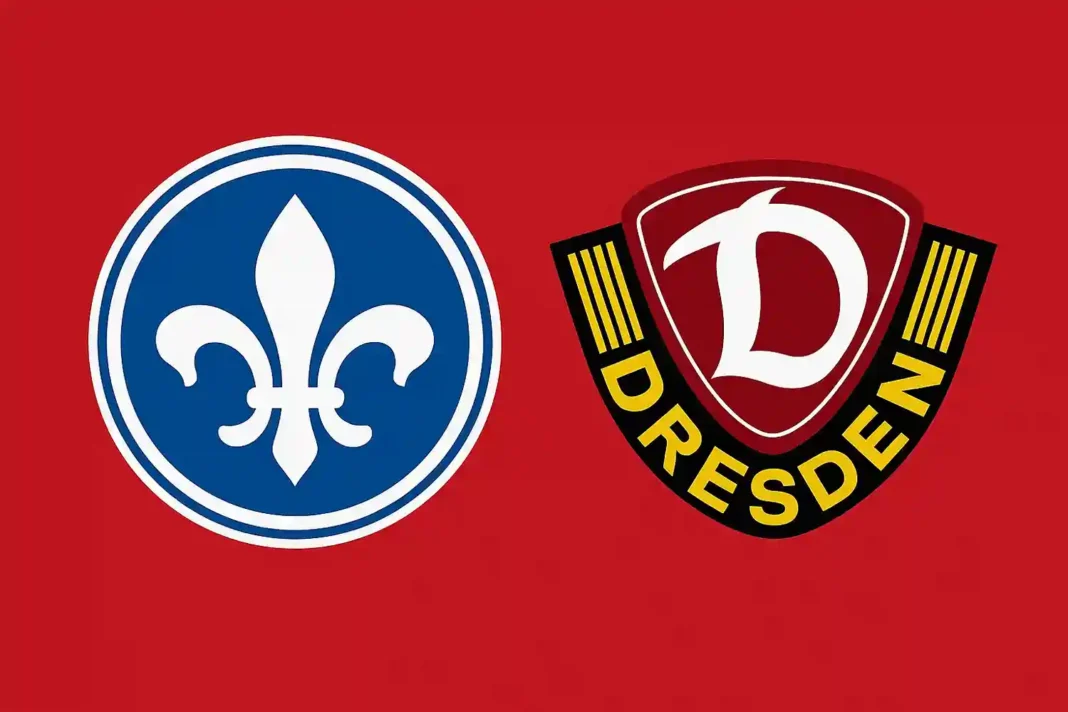 „Spiel Darmstadt gegen Dynamo Dresden am 26. September 2025 in der 2. Bundesliga“