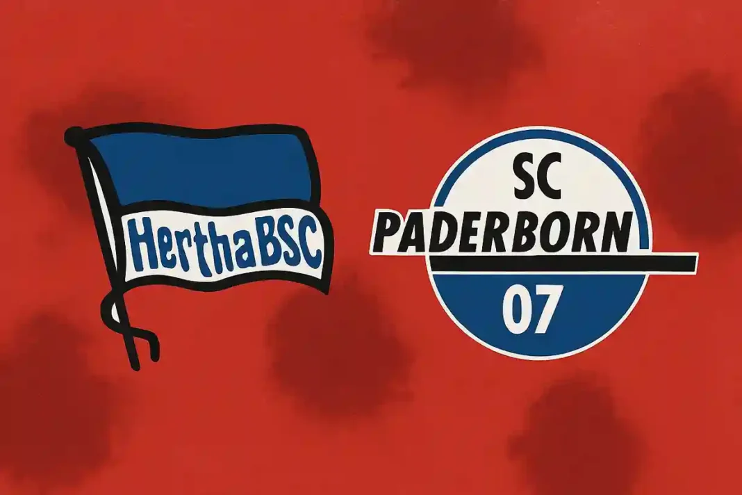 hertha-bsc-vs-paderborn-2-bundesliga-2025 Spielszene von Hertha BSC gegen SC Paderborn am 20. September 2025 in der 2. Bundesliga im Olympiastadion Berlin