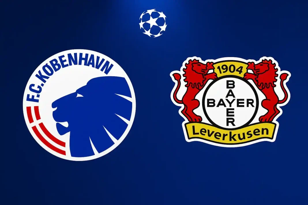 Kopenhagen gegen Bayer Leverkusen Champions League 2025 Spielszene