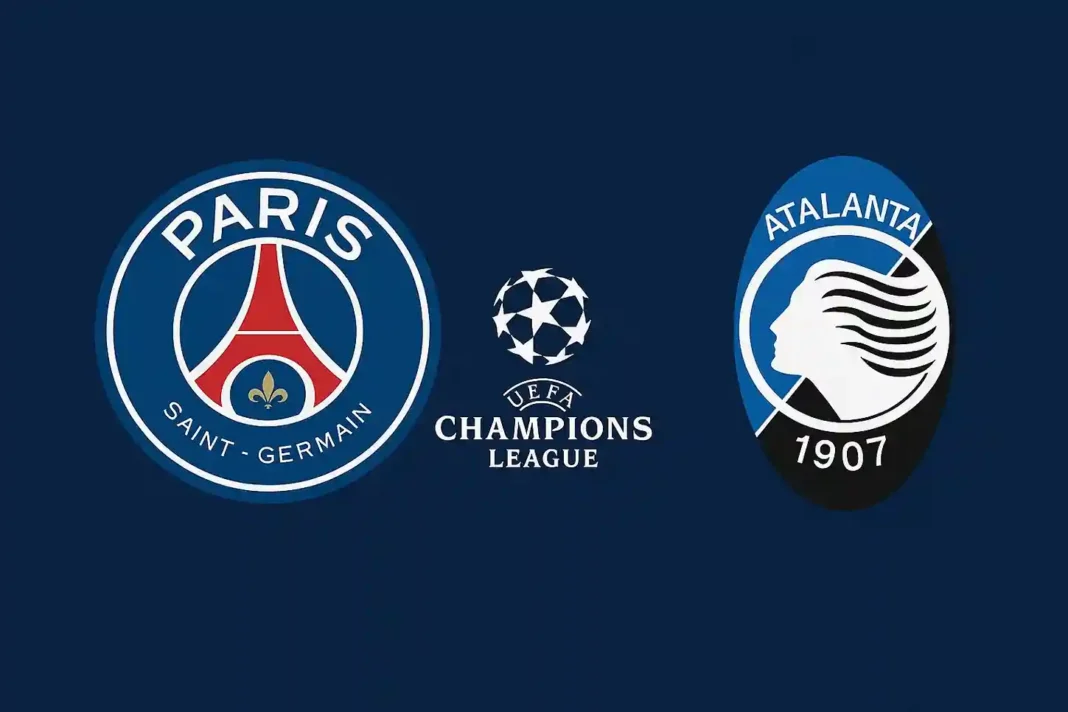 paris-saint-germain-atalanta-champions-league-2025 PSG vs Atalanta Champions League 2025 – Action auf dem Platz, Spieler in Bewegung, intensives Duell