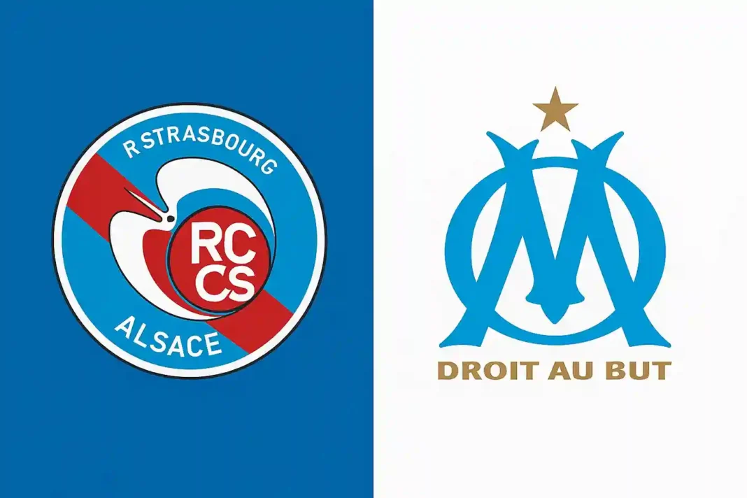 Spielszene Strasbourg gegen Marseille Ligue 1 26. September 2025