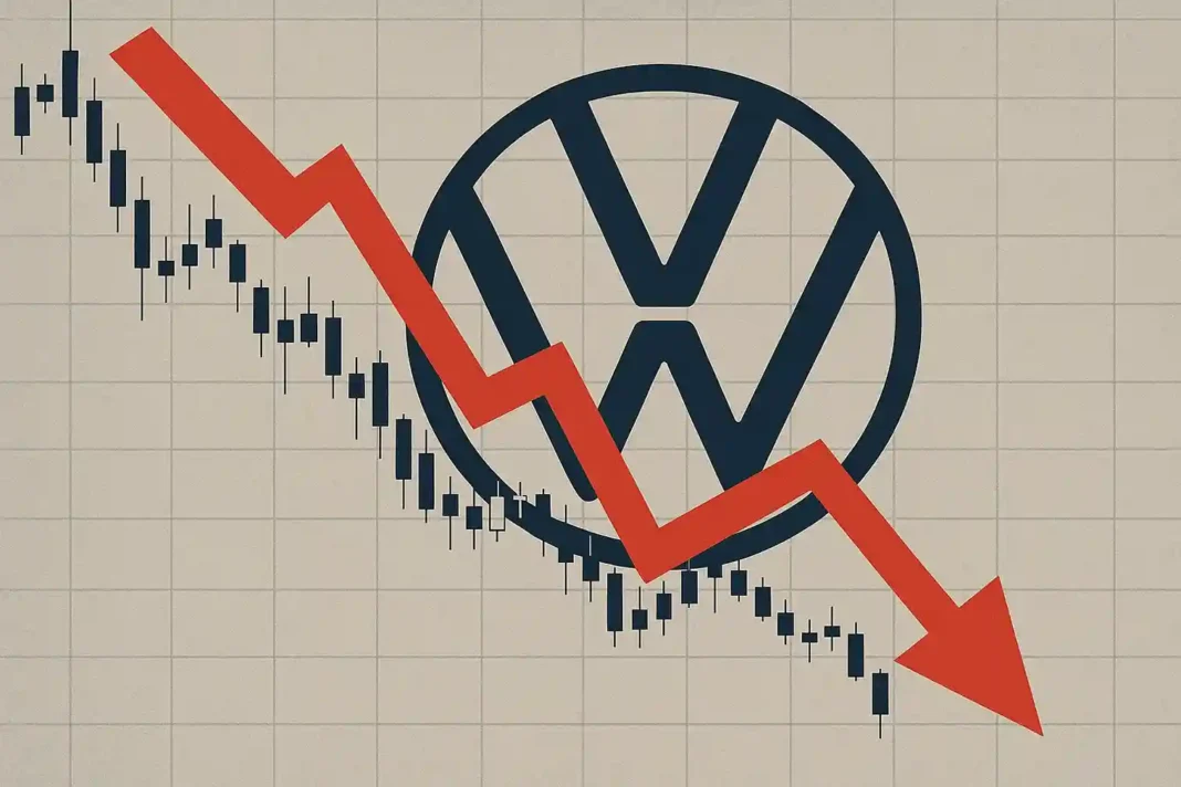 VW und Porsche Aktien Kursrückgang im DAX