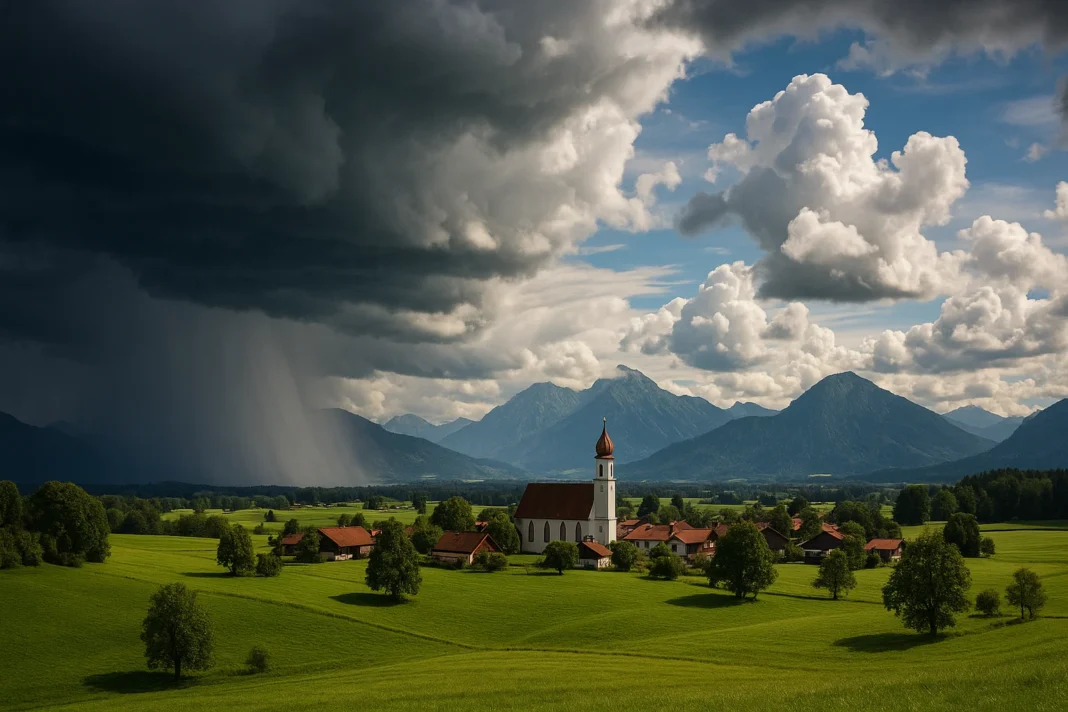 wetter-bayern-15-09-2025 Wechselhaftes Wetter in Bayern mit Sonne, Regen und Gewittern am 15. September 2025