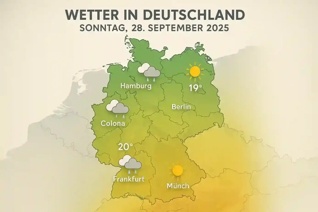 Wetter in Deutschland am 28. September 2025 – Temperaturen, Regen und Prognose für Stuttgart, München, Potsdam, Bremen, Hamburg und Hannover