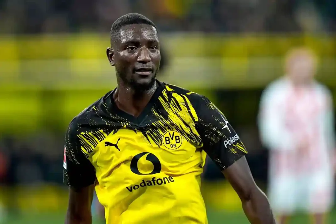 Guirassy jubelt nach seinem Siegtreffer für Borussia Dortmund gegen Augsburg in der Bundesliga.