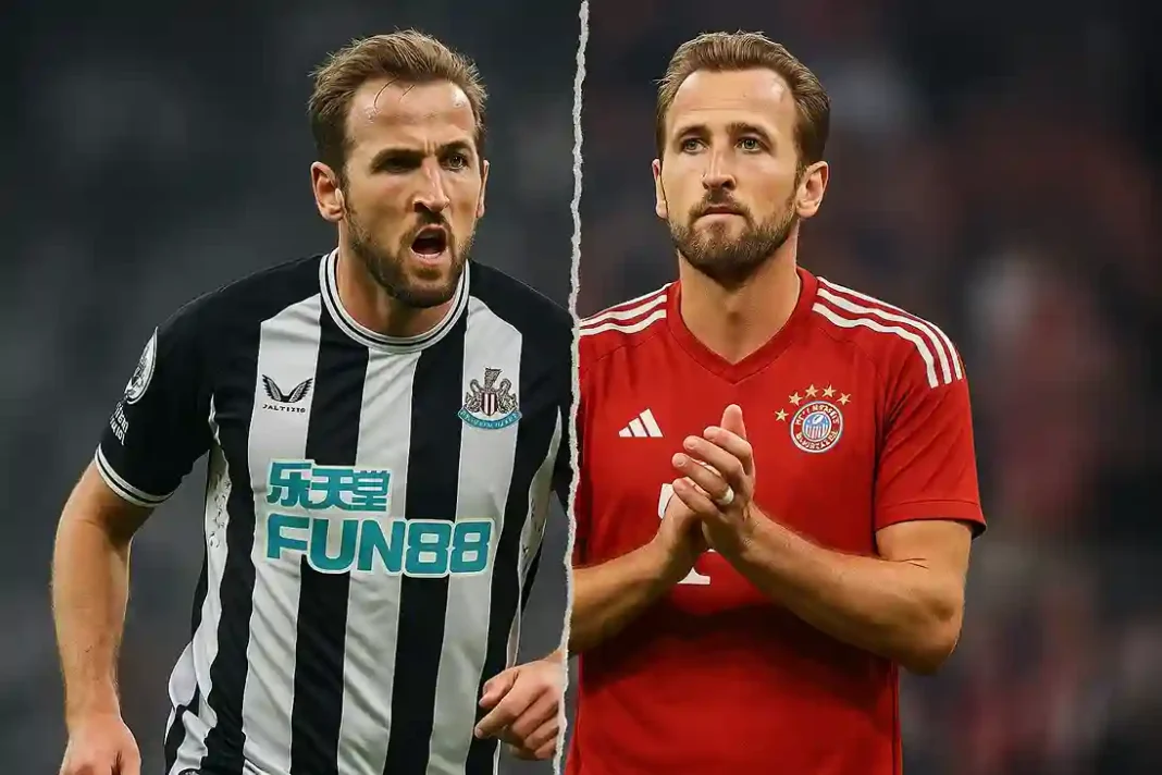 Harry Kane im Trikot des FC Bayern München 2025 beim Torjubel