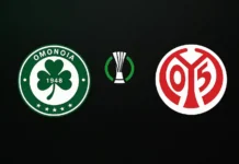 Omonia Nicosia vs Mainz 05 2025 – UEFA Conference League TV-Übertragung, Aufstellung & Ergebnisse Spielszene Omonia Nicosia gegen Mainz 05 in der UEFA Conference League 2025