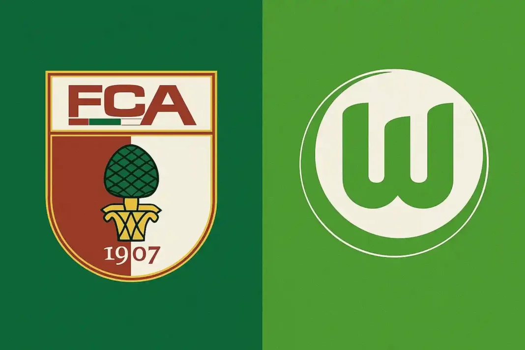 Spielszene von Augsburg gegen Wolfsburg in der Bundesliga 2025