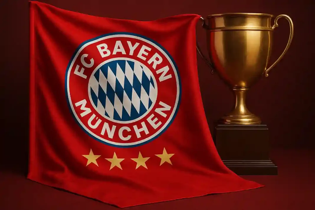 Bayern München Spieler feiern den historischen Sieg gegen Club Brügge in der Champions League.