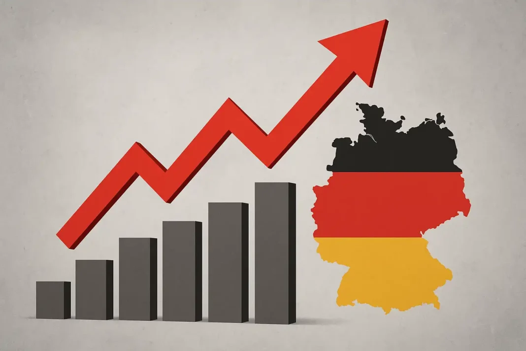 Illustration zur Wirtschaftskrise und steigenden Unternehmensinsolvenzen in Deutschland 2025