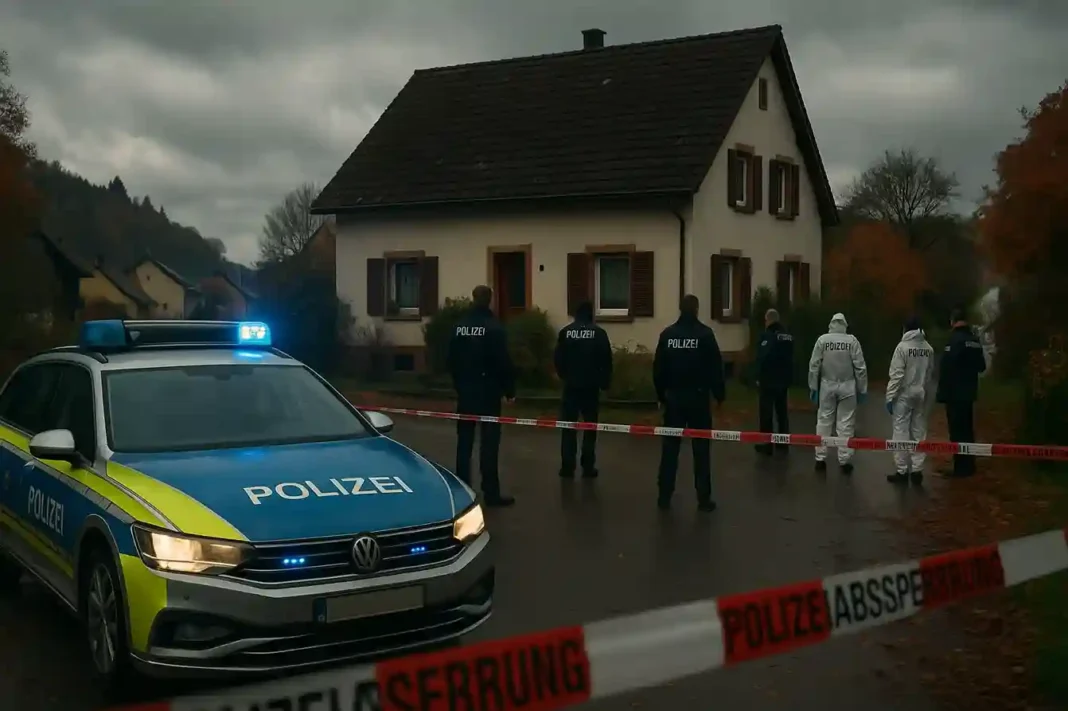 Polizei sichert Tatort in Bollschweil nach tragischem Familiendrama