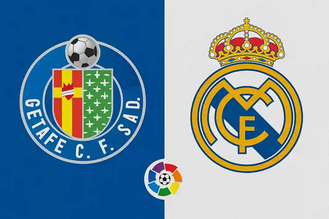 getafe-vs-real-madrid Getafe empfängt Real Madrid im Coliseum Alfonso Pérez am 19. Oktober 2025 in der spanischen La Liga.