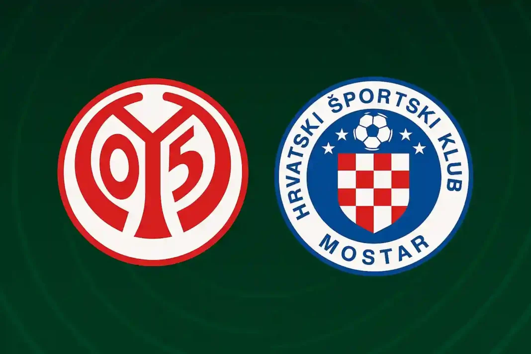 mainz-05-vs-zrinjski-mostar-conference-league-2025 Mainz 05 trifft im UEFA Europa Conference League Spiel 2025 auf Zrinjski Mostar in der Mewa Arena.