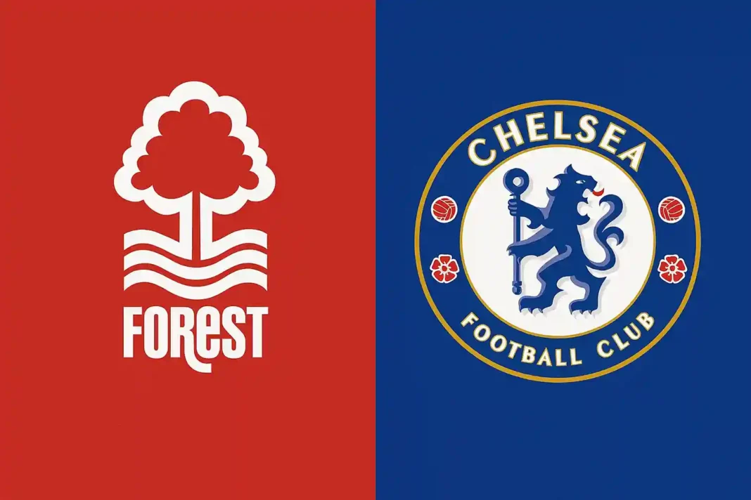 Nottingham Forest gegen Chelsea in der Premier League 2025 im City Ground Stadion.