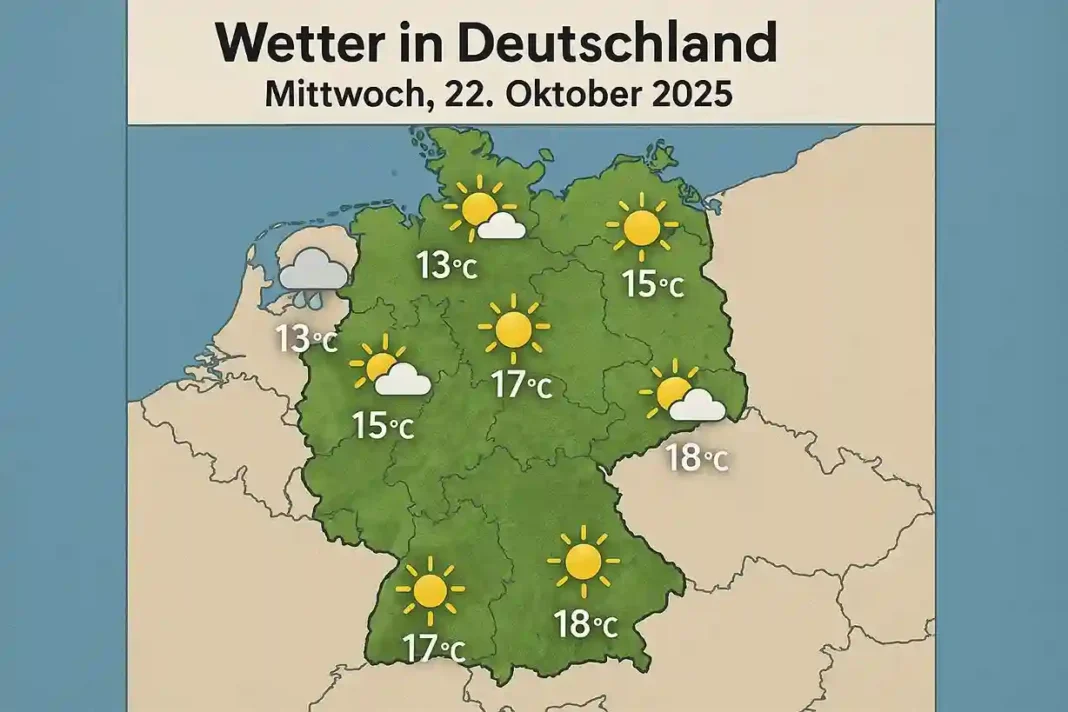 wetter-deutschland-22-oktober-2025 Wetter Deutschland Mittwoch 22 Oktober 2025 Regen Wind Temperaturen