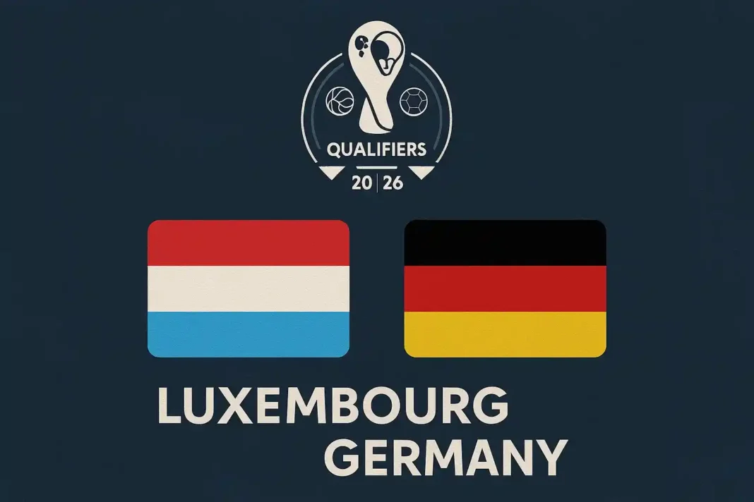 Spielszene zwischen Deutschland und Luxemburg während der WM-Qualifikation 2026 im Stade de Luxembourg.