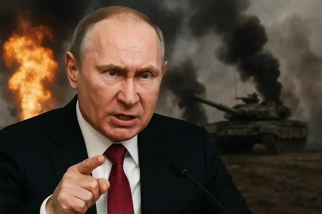 Donezk-Konflikt Russische Truppen stoppen ukrainische Alternativtext: Russische Truppen halten eine ukrainische Eliteeinheit in Pokrovske, Donezk Konflikt, auf; Kampfgebiet mit Panzern und zerstörten Gebäuden sichtbar.