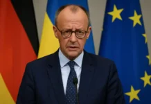 Friedrich Merz: Kein Friedensabkommen in der Ukraine ohne Kiew und Europa Bundeskanzler Friedrich Merz spricht im Bundestag über Friedensverhandlungen in der Ukraine, November 2025