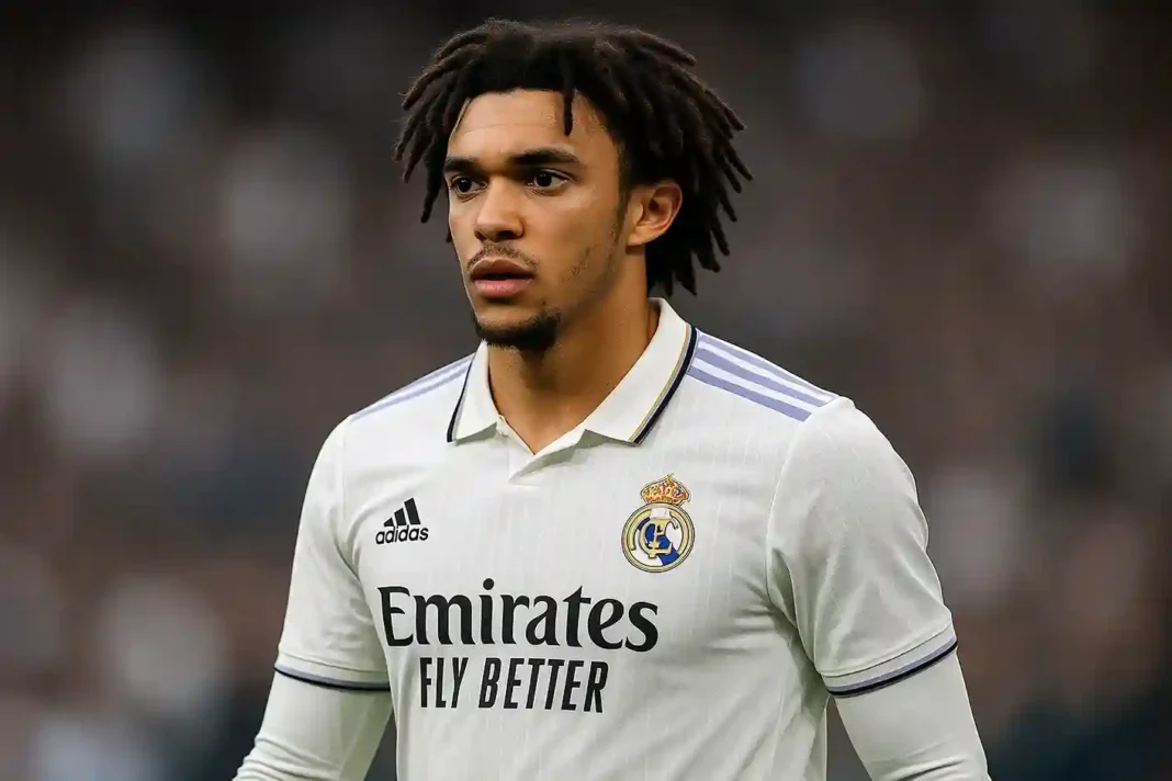 Liverpool verabschieden Alexander-Arnold „Leb wohl, du Maus“ – Kontroverse um Real-Madrid **Alternativtext:** Trent Alexander-Arnold verlässt das Spielfeld von Anfield, während Liverpool-Fans seine Rückkehr zu Real Madrid kritisch begleiten.