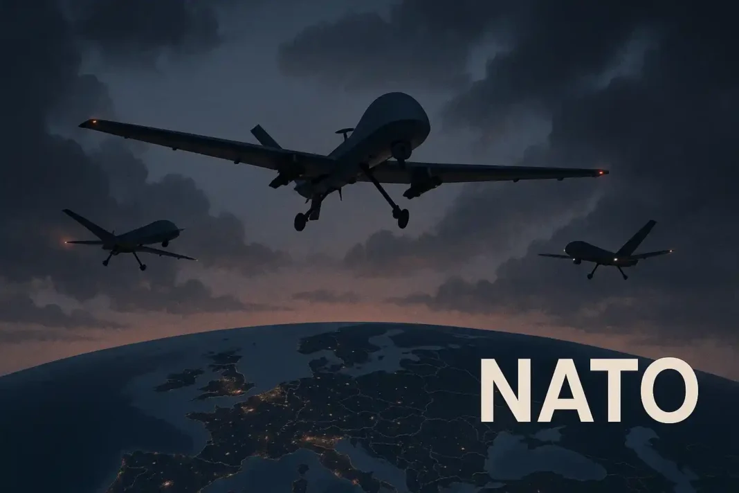 Russische Drohnen provozieren Europa Russische Drohnen über Europa