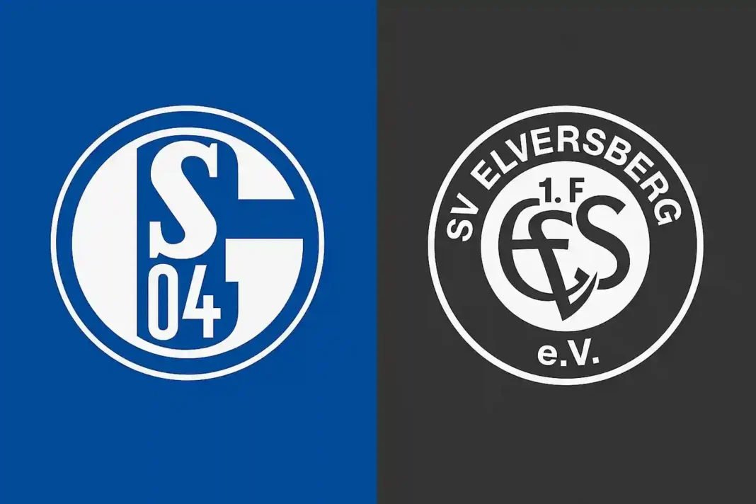 Spielszene zwischen Schalke 04 und Elversberg in der 2. Bundesliga 2025 im Veltins-Arena.