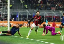 AC Mailand besiegt Inter 1:0 – Christian Pulisic entscheidet das Derby Christian Pulisic jubelt nach dem Siegtor gegen Inter Mailand im Derby