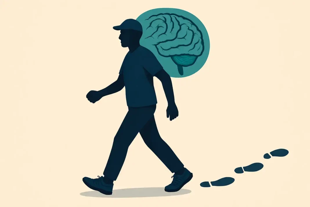 Senior beim täglichen Spaziergang zur Förderung der Gehirngesundheit und Prävention von Alzheimer.