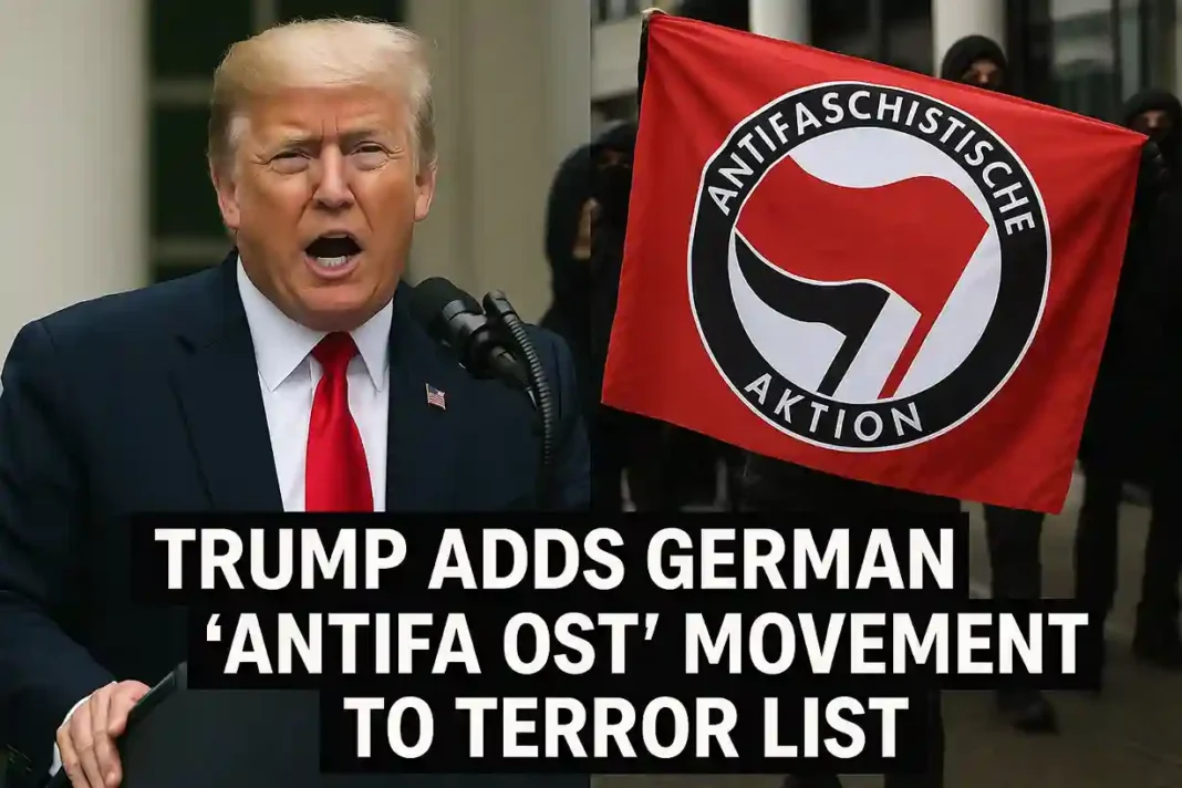 Symbolbild zur Einstufung der Antifa in Deutschland, Italien und Griechenland als Terrororganisation durch die USA.