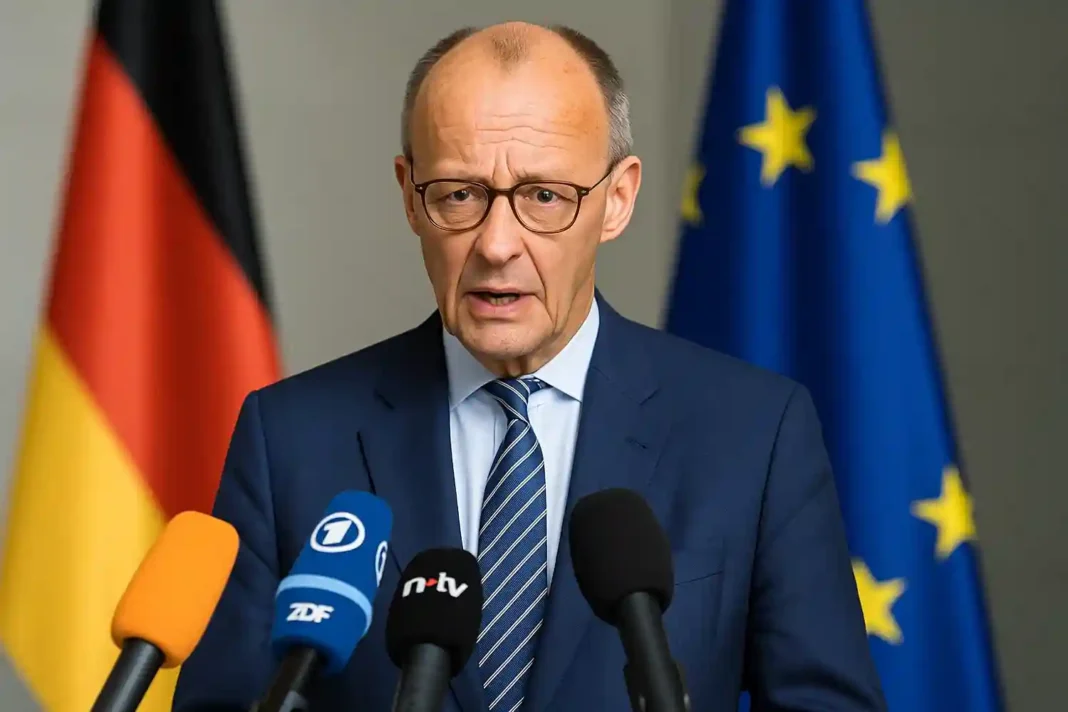 Friedrich Merz bei einer politischen Veranstaltung, Symbol für Umfrageergebnisse 2029