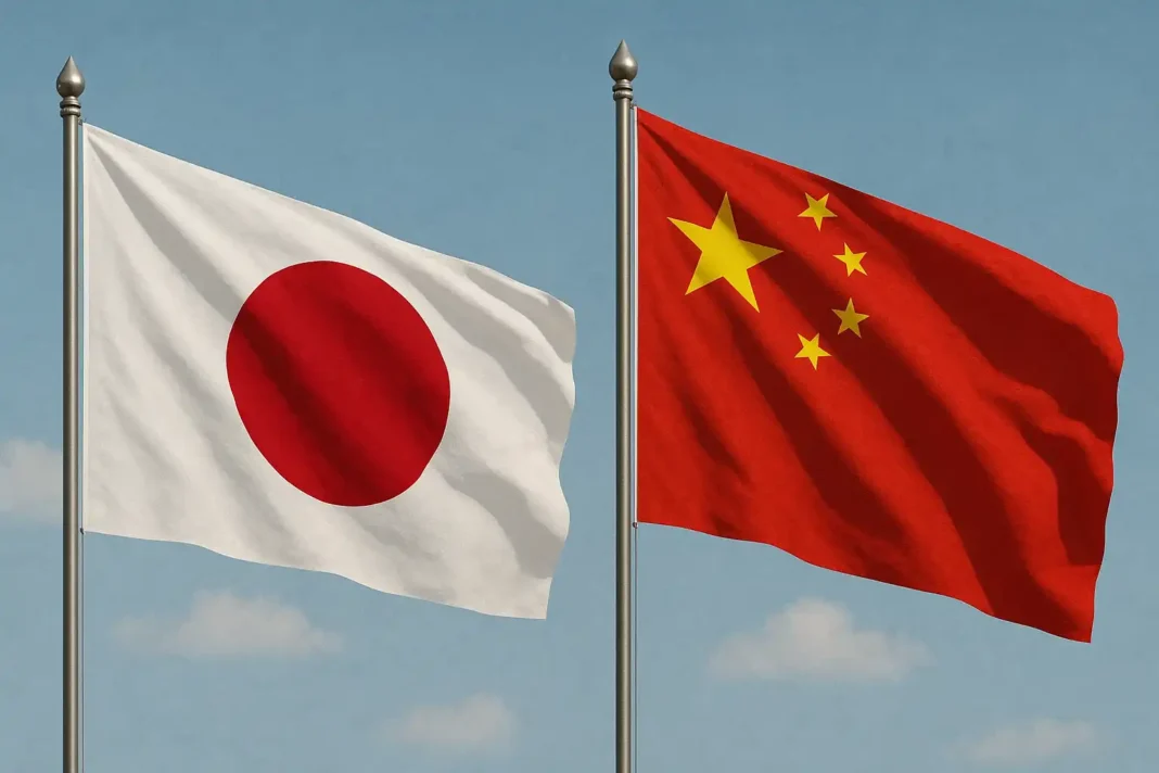 Japanische Premierministerin Sanae Takaichi während einer Pressekonferenz über Außenpolitik 2025