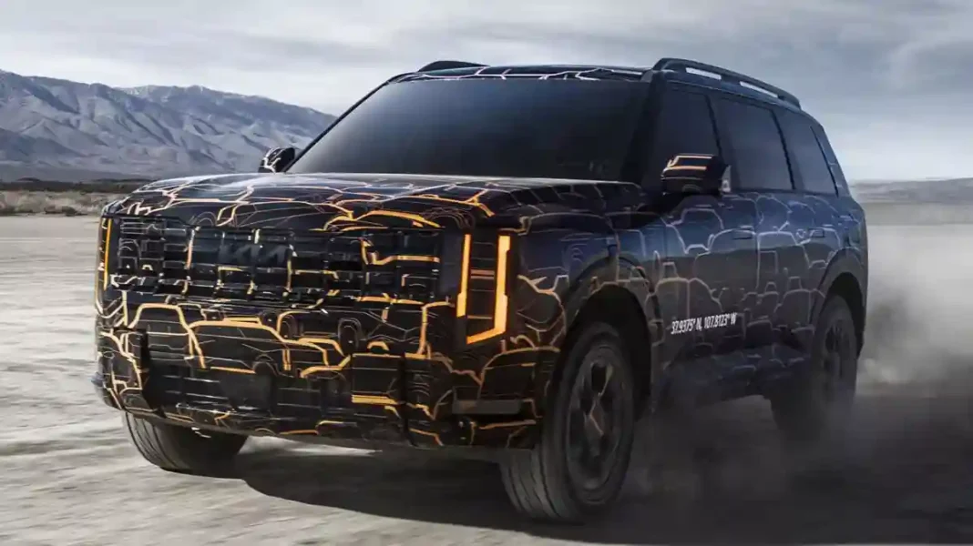 Neuer Kia Telluride 2027 SUV mit aggressivem Frontdesign und Hybridoption