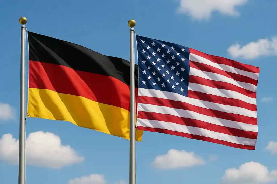 naomi-seibt-usa-asyl-politische-verfolgung „Naomi Seibt vor US-Flagge hält Dokumente für politisches Asyl“
