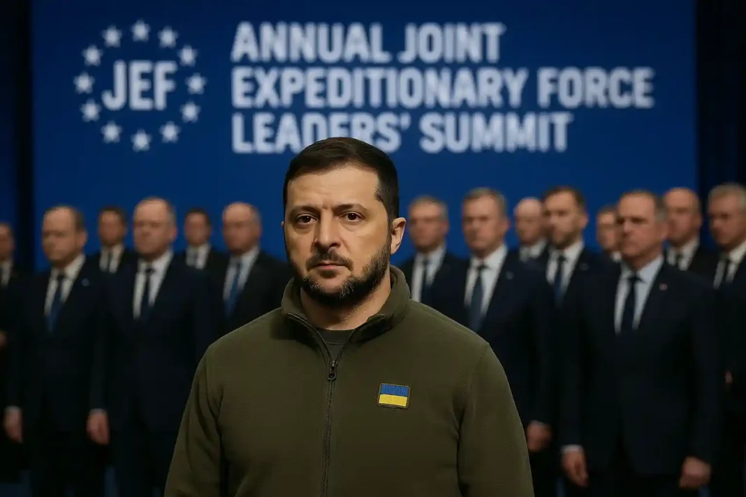 ukraine-jef-partner-russland Ukrainische Soldaten bei gemeinsamen Übungen mit der Joint Expeditionary Force, Stärkung der Partnerschaft gegen Russland.