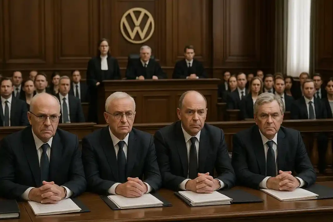 volkswagen-prozess-betrug Gerichtsprozess gegen ehemalige Volkswagen-Manager im Diesel-Betrugsskandal 2025 in Braunschweig