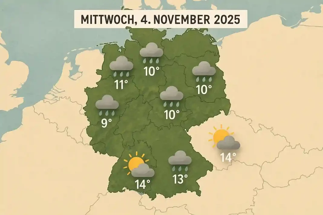 Wetter in Deutschland am Mittwoch, dem 5. November 2025