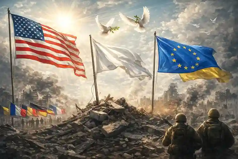 Ukraine Krieg, Friedensgespräche Berlin, Trump, Zelensky, Europa, Sicherheitsgarantien, Waffenstillstand, Russland Trump, Zelensky und europäische Führer bei Friedensgesprächen in Berlin