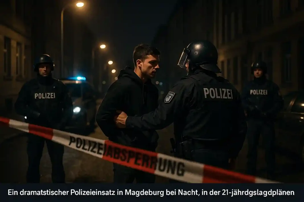 magdeburg-festnahme-anschlagsplaene-polizei Polizeieinsatz in Magdeburg nach Festnahme eines 21-Jährigen wegen mutmaßlicher Anschlagspläne