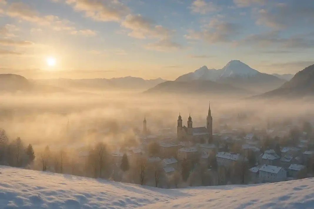 mildes-wetter-deutschland-weihnachten Mildes Winterwetter in Deutschland mit Sonne und Nebel über Städten und Landschaften