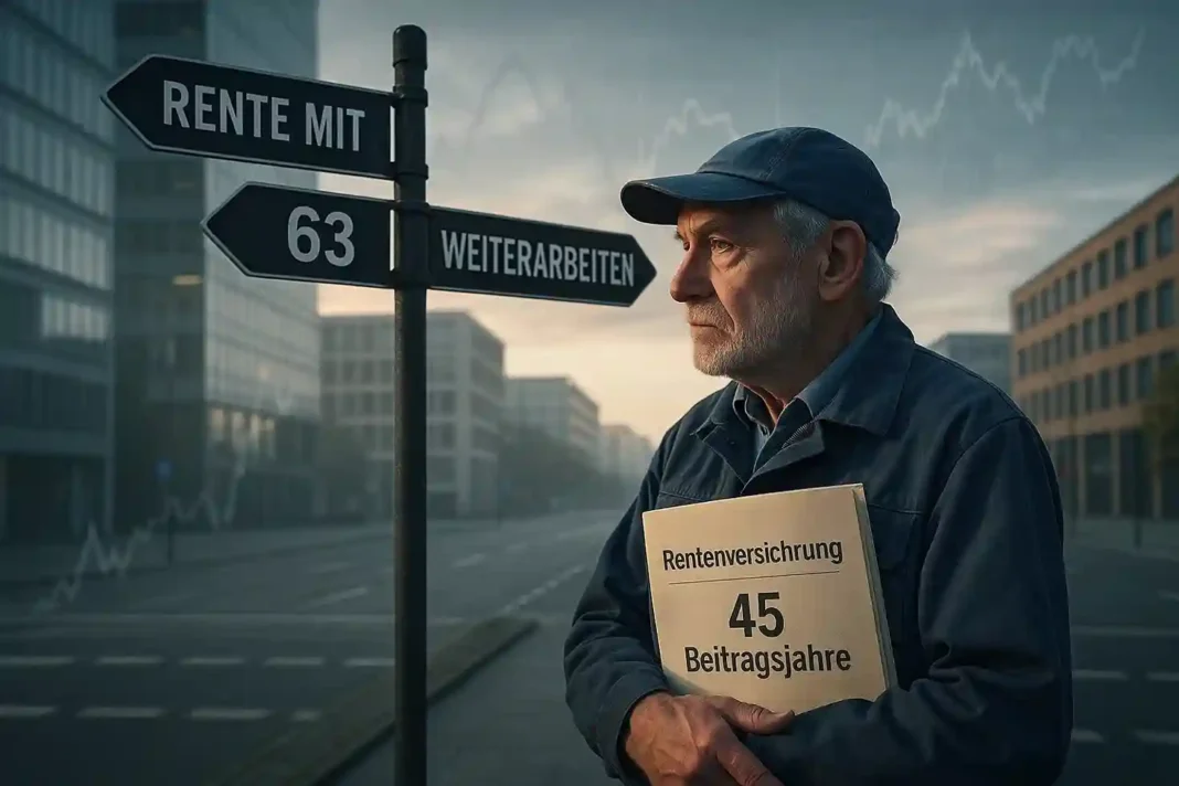 rente-mit-63-antragsruckgang Grafik zur Rente mit 63 und dem Rückgang der Anträge in Deutschland 2025