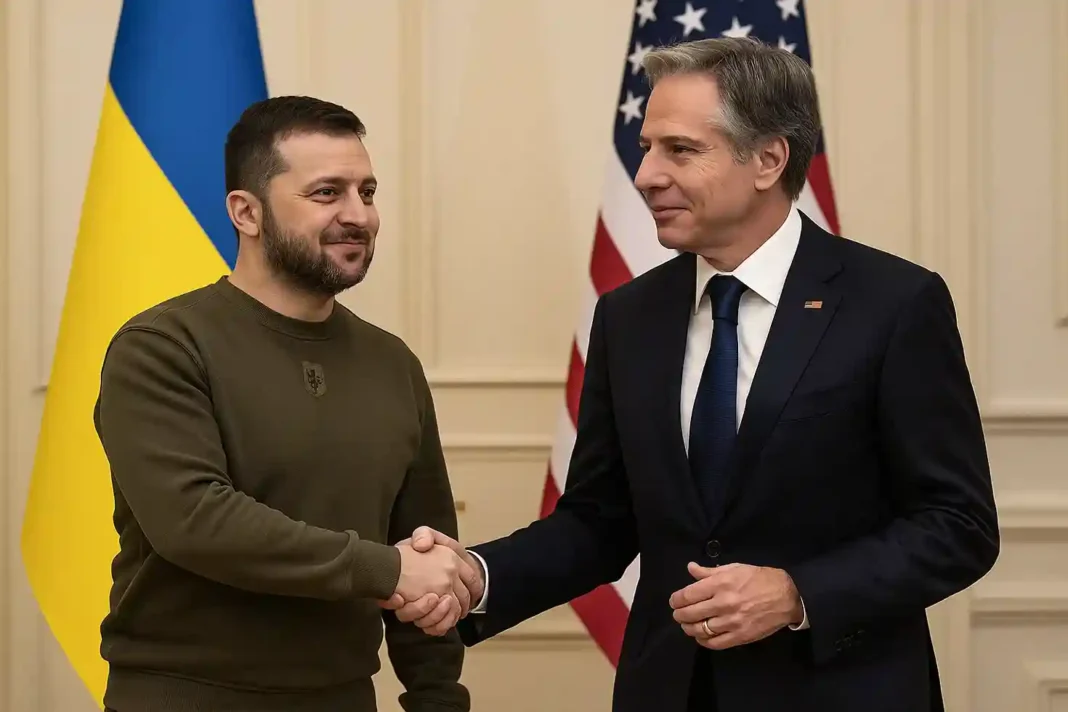 Präsident Wolodymyr Selenskyj bei Friedensgesprächen in der Ukraine