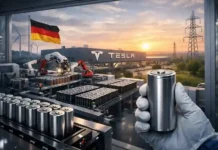 Tesla plant Batteriezellen-Produktion in Deutschland ab 2027 Tesla-Werk Grünheide plant vollständige Produktion von Batteriezellen in Deutschland ab 2027