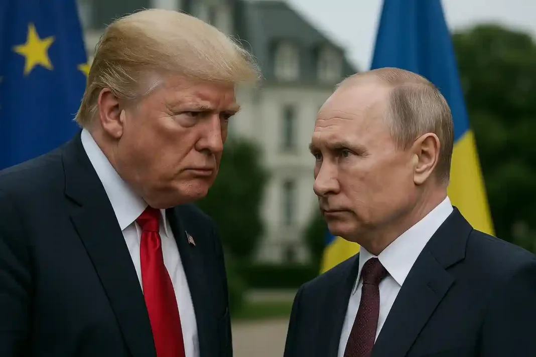 trump-putin-ukraine Donald Trump trifft Wladimir Putin beim Friedensgespräch über die Ukraine in Alaska, August 2025