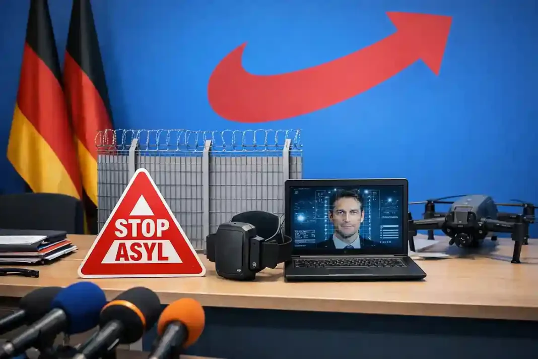 AfD-Wahlkampfveranstaltung in Sachsen-Anhalt mit Forderungen nach Asylstopp und elektronischer Überwachung