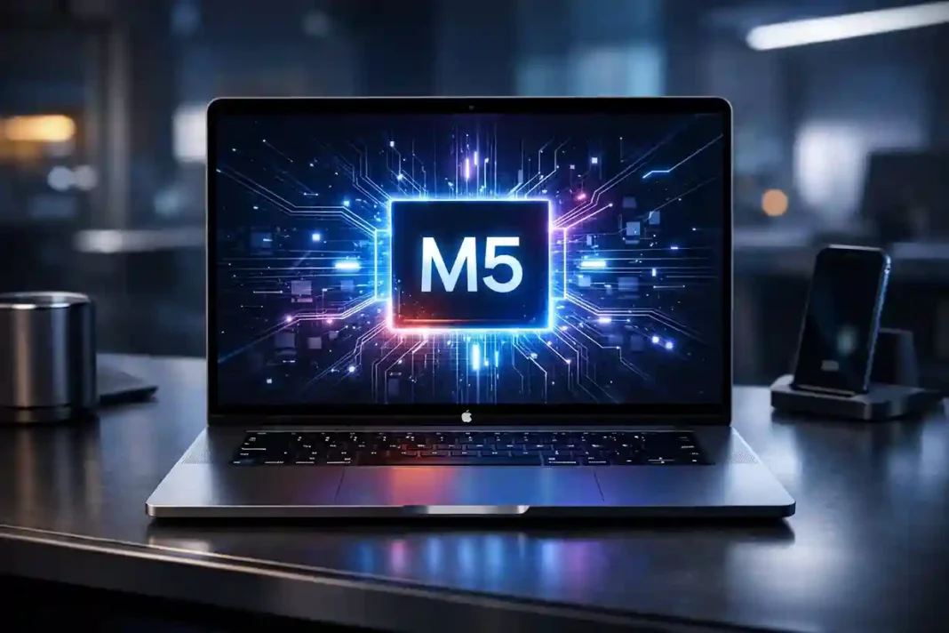 Apple MacBook 2026 mit M5 Chip und OLED-Display auf modernem Schreibtisch