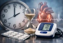 Bluthochdruck verstehen: Symptome, Prävention & Medikamente Blutdruckmessung: Arzt misst den Blutdruck eines Patienten zur Kontrolle