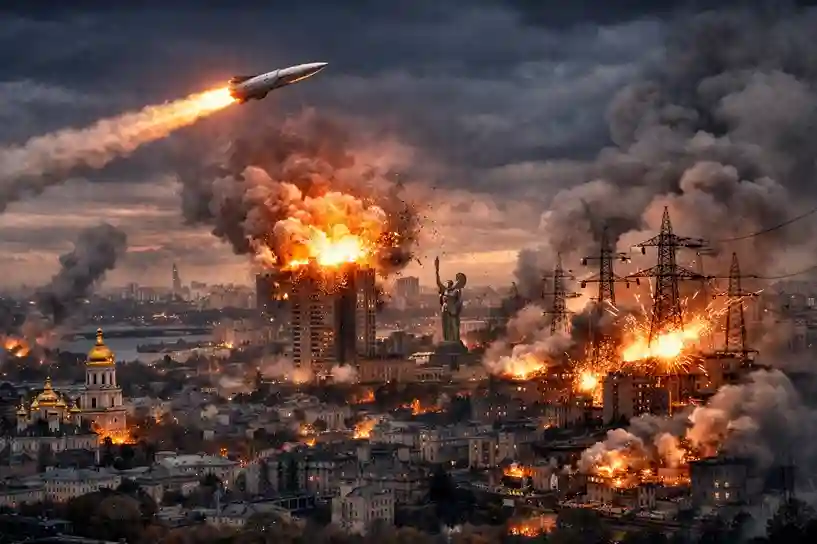 hyperschallrakete-russland-angriff-ukraine Explosion nach russischem Hyperschallraketenangriff auf ukrainische Infrastruktur