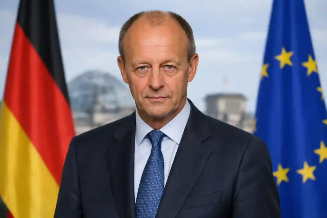 Bundeskanzler Friedrich Merz äußert sich in Berlin zu Trumps Grönland- und Zolldrohungen