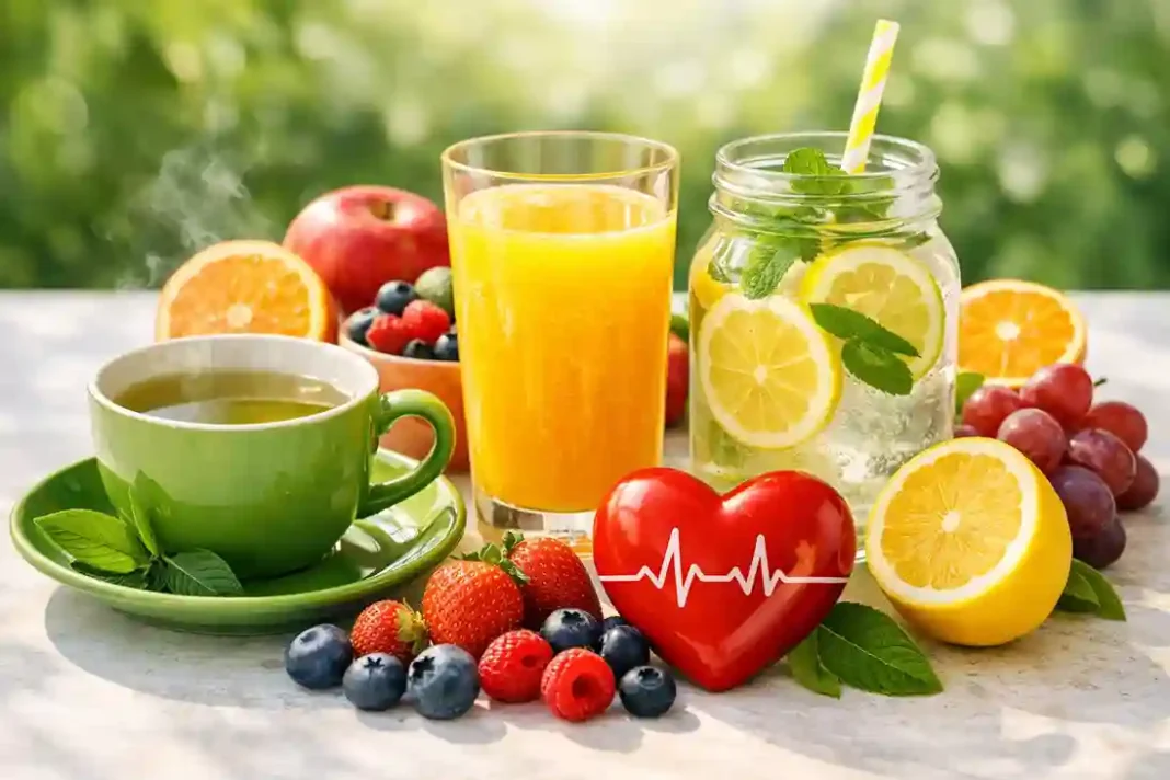 "Natürliche Getränke wie grüner Tee und Zitronenwasser senken Cholesterin und stärken das Herz"