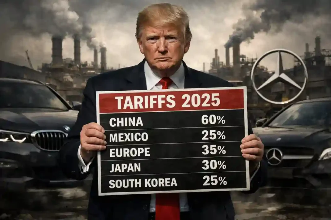 Donald Trump präsentiert US-Zollpolitik 2025 und belastet deutsche Unternehmen und Exporteure